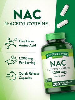 Foto 5 | Foto 5 | Suplemento Nature's Truth Nac N-acetil Cisteína 1200 Mg 200 Cápsulas - Venta Internacional.