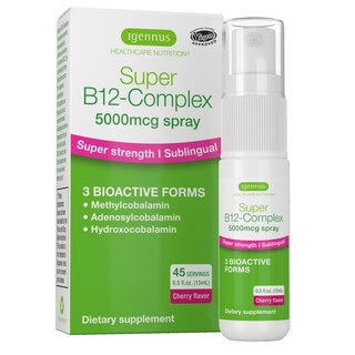 Foto 1 | Foto 1 | Spray Complejo De Vitamina B12 Igennus 5000 Mcg 45 Porciones - Venta Internacional.