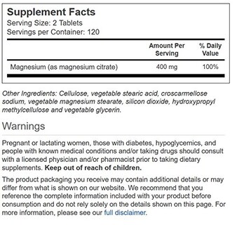 Foto 2 | Foto 2 | Suplemento Vitacost Citrato De Magnesio 400 Mg 240 Comprimidos - Venta Internacional.