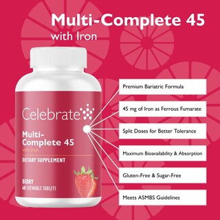 Foto 2 | Foto 2 | Multivitamínico Bariátrico Celebrate Vitamins Multicomplete 45 Mg - Venta Internacional.