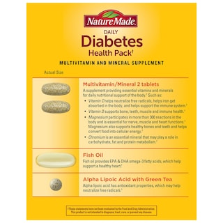 Foto 6 | Foto 6 | Suplemento Nature Made Daily Diabetes Health 30 Paquetes - Venta Internacional.