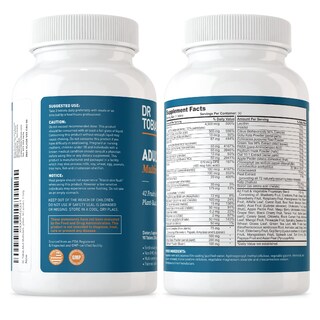 Foto 6 | Foto 6 | Multivitamínico Dr. Tobias Adult Para Mujeres Y Hombres 180 Comprimidos - Venta Internacional.