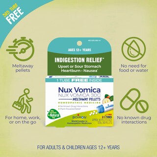 Foto 3 | Foto 3 | Medicamento Homeopático Boiron Nux Vomica 30 C Para Indigestión 3 Unidades - Venta Internacional.