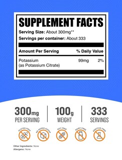 Foto 2 | Foto 2 | Suplemento De Potasio Bulksupplements.com Citrato De Potasio - Venta Internacional.