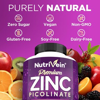 Foto 6 | Foto 6 | Suplementos Nutrivein Picolinato De Zinc 100 Mg 120 Cápsulas - Venta Internacional.