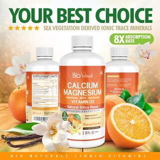 Foto 4 | Foto 4 | Suplemento De Calcio Y Magnesio De Bio Naturals Con Vitamina D3 960 Ml - Venta Internacional.