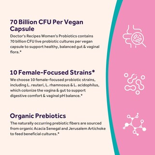 Foto 3 | Foto 3 | Probiotics Doctor's Recipes Women 140 Mil Millones De Cfu 60 Cápsulas - Venta Internacional.
