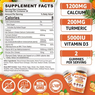 Foto 2 | Foto 2 | Suplemento De Calcio Nextdia 1200 Mg Con Gomitas De Vitamina D3 60 Unidades - Venta Internacional.