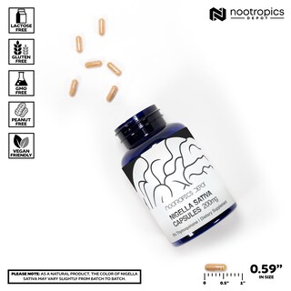 Foto 3 | Foto 3 | Cápsulas De Extracto De Nigella Sativa Nootropics Depot 200 Mg 120 - Venta Internacional.