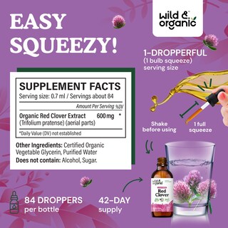 Foto 3 | Foto 3 | Suplemento De Extracto De Trébol Rojo Silvestre Y Orgánico De 600 Mg Para Mujeres - Venta Internacional.