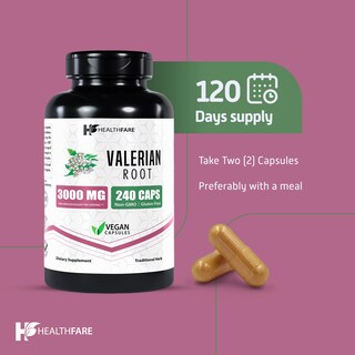 Foto 7 | Foto 7 | Extracto De Raíz De Valeriana Supplement Healthfare 3000 Mg 240 Cápsulas - Venta Internacional.
