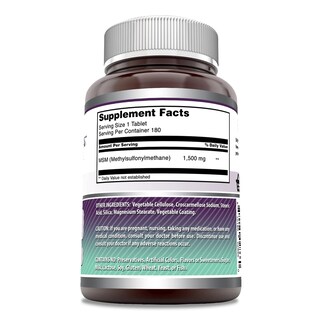 Foto 3 | Foto 3 | Suplemento Amazing Formulas Msm 1500 Mg 180 Comprimidos - Venta Internacional.