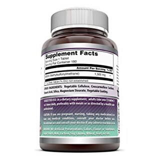 Foto 4 | Foto 4 | Suplemento Amazing Formulas Msm 1500 Mg 180 Comprimidos - Venta Internacional.