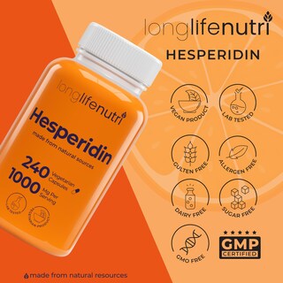Foto 7 | Foto 7 | Suplemento Longlifenutri Hesperidin 1000 Mg 240 Cápsulas - Venta Internacional.