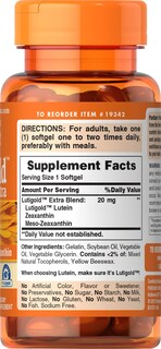 Foto 3 | Foto 3 | Suplemento De Luteína Extra Lutigold De Puritan's Pride Healthy Eyes - Venta Internacional.