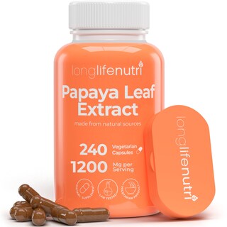 Foto 1 | Foto 1 | Suplemento De Extracto De Hoja De Papaya Longlifenutri 1200 Mg 240 Cápsulas - Venta Internacional.