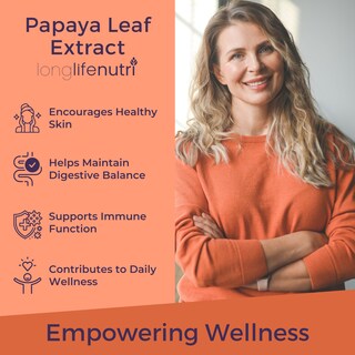 Foto 4 | Foto 4 | Suplemento De Extracto De Hoja De Papaya Longlifenutri 1200 Mg 240 Cápsulas - Venta Internacional.