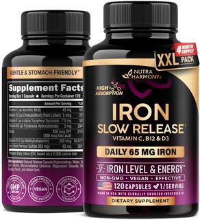 Foto 1 | Foto 1 | Suplemento De Hierro Nutraharmony Iron 65 Mg Sulfato Ferroso 325 Mg - Venta Internacional.