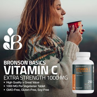 Foto 3 | Foto 3 | Suplemento Bronson De Vitamina C Extra Fuerte  1000 Mg  250 Comprimidos - Venta Internacional.