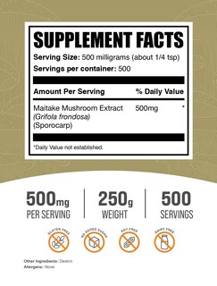 Foto 2 | Foto 2 | Suplemento Bulksupplements.com Extracto De Hongos Maitake 250 G - Venta Internacional.