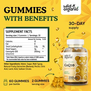 Foto 3 | Foto 3 | Suplemento De 200 Mg De Gomitas De Coq10 Wild & Organic Con Ubiquinona - Venta Internacional.