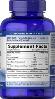 Foto 3 | Foto 3 | Suplemento Dietético Puritan's Pride Calcio Absorbible 1500 Mg - Venta Internacional.