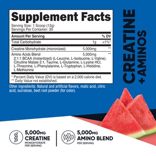 Foto 2 | Foto 2 | Suplemento Nutricost Creatina + Aminos 30 Porciones De Sandía - Venta Internacional.