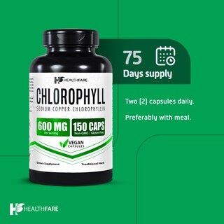 Foto 6 | Foto 6 | Cápsulas De Clorofila Supplement Healthfare 600 Mg 150 Cápsulas - Venta Internacional.