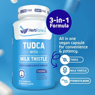 Foto 2 | Foto 2 | Suplemento Herbtonics Tudca 1000 Mg Liver Detox 60 Cápsulas Veganas - Venta Internacional.