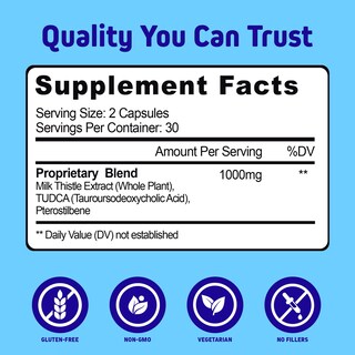 Foto 6 | Foto 6 | Suplemento Herbtonics Tudca 1000 Mg Liver Detox 60 Cápsulas Veganas - Venta Internacional.