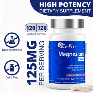Foto 5 | Foto 5 | Suplemento Canprev Con Bisglicinato De Magnesio Quelado Más Gaba Y Melatonina 120 Cápsulas Vegetales - Venta Internacional.