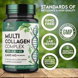 Foto 4 | Foto 4 | Suplemento De Colágeno Nature's Nutrition 2400 Mg 120 Cápsulas - Venta Internacional.