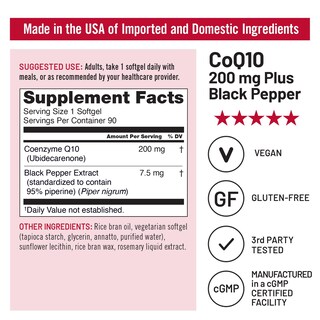 Foto 6 | Foto 6 | Suplemento Naturewise Coq10 200 Mg Con Pimienta Negra 90 Cápsulas Blandas - Venta Internacional.