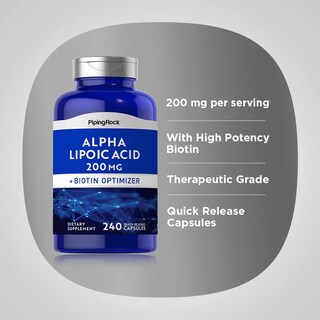 Foto 4 | Foto 4 | Suplemento De Ácido Alfa Lipoico Piping Rock 200 Mg 240 Cápsulas - Venta Internacional.