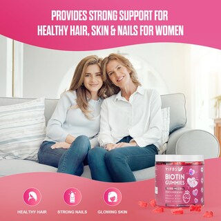 Foto 4 | Foto 4 | Suplemento De Gomitas De Biotina Vifssg De 10 000 Mcg Para Cabello Piel Y Uñas - Venta Internacional.