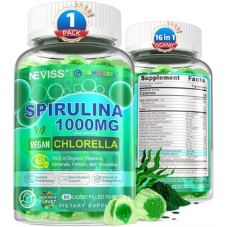 Foto 1 | Foto 1 | Gomitas Neviss De Espirulina Y Clorella Orgánicas Super Greens  60 Unidades - Venta Internacional.