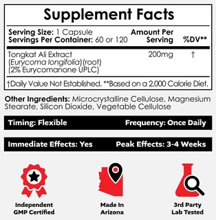 Foto 2 | Foto 2 | Suplemento Nootropics Depot Tongkat Ali Extract 200 Mg 120 Cápsulas - Venta Internacional.