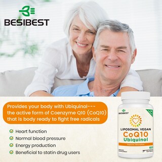 Foto 4 | Foto 4 | Suplemento Besibest Liposomal Coq10 Ubiquinol 1000 Mg 240 Cápsulas Blandas - Venta Internacional.
