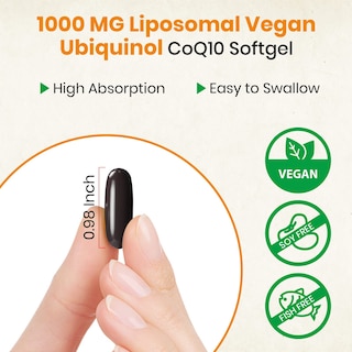 Foto 7 | Foto 7 | Suplemento Besibest Liposomal Coq10 Ubiquinol 1000 Mg 240 Cápsulas Blandas - Venta Internacional.