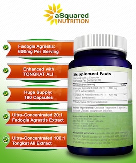 Foto 4 | Foto 4 | Suplemento Asquared Nutrition Fadogia Agrestis 600 Mg + Tongkat Ali 400 Mg - Venta Internacional.