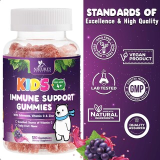 Foto 4 | Foto 4 | Gomitas Immune Support Kids Nature's Nutrition Vitamina C 120 - Venta Internacional.