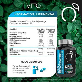 Foto 3 | Foto 3 | Nad+ Resveratrol + Q10 Vito
