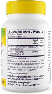 Foto 2 | Foto 2 | Suplementos De Vitamina D3 De 50 Mcg De Healthy Origins Y 200 Mcg De Vitamina K2 - Venta Internacional.