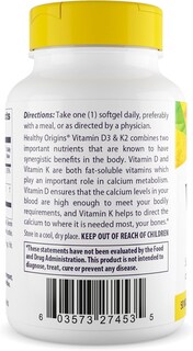 Foto 3 | Foto 3 | Suplementos De Vitamina D3 De 50 Mcg De Healthy Origins Y 200 Mcg De Vitamina K2 - Venta Internacional.