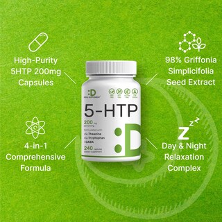 Foto 4 | Foto 4 | Oferta De Suplementos 5-htp 200 Mg 240 Cápsulas Con L-teanina L-tr - Venta Internacional.