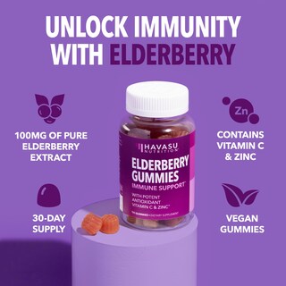 Foto 3 | Foto 3 | Gomitas De Saúco Havasu Nutrition 120 Unidades Para Adultos - Venta Internacional.