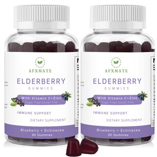 Foto 1 | Foto 1 | Complemente Las Gomitas De Saúco Afxmate Sambucus Con Zinc Y Vitamina C - Venta Internacional.