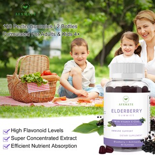 Foto 2 | Foto 2 | Complemente Las Gomitas De Saúco Afxmate Sambucus Con Zinc Y Vitamina C - Venta Internacional.