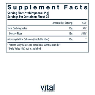 Foto 2 | Foto 2 | Suplemento De Fibra Vital Nutrients Celulosa 375 G En Polvo - Venta Internacional.