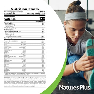 Foto 4 | Foto 4 | Batido Proteico De Origen Vegetal Natures Plus Spiru-tein Banana 2 04 Kg - Venta Internacional.